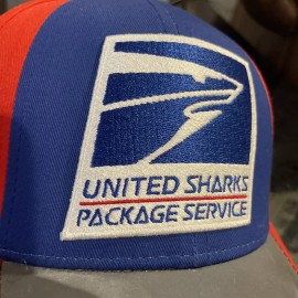 Sprayground New Sprayground United Sharks Package Service Hat Cap All One Size NWT Mailman