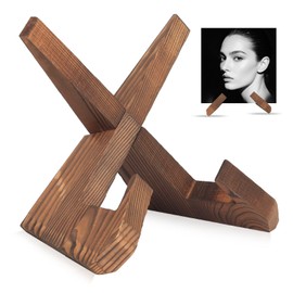 Aoyfuwell Vinyl Record Stand, for Now Playing Vinyl Stand, Wooden Record Holder, Modern LP Stand, Vinyl Record Stand for Albums, Vinyl Record Storage,