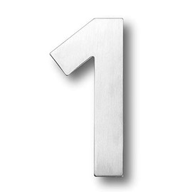 Bebarley 5 Inch Modern Solid Stainless Steel Floating Mount House Numbers and Street Address Plaques Door Numbers