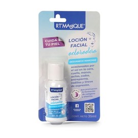 RT MAGIQUE  Locin Aclarante 2 piezas  Aclarador de piel  Despigmentante facial con cido Lctico y Gliclico  Uso Nocturno  Quita manchas para piel por  