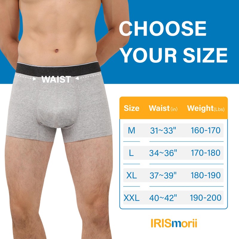 IRISMORII Incontinence Underwear for Men Washable Bladder Leak Proof Odor