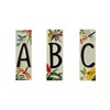Hand-painted daytime pond-themed custom address ceramic house numbers tiles 15