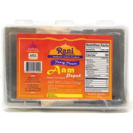 Rani Aam Papad (Mango Fruit Snack) Green Mango with Spice Mix 5.25oz (150g) ~ All Natural | Vegan | Gluten Friendly | Indian Origin & Taste