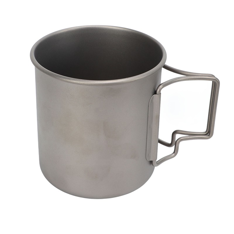 Titanium Mug 500ml Rounded Edge Design Lightweight Portable Mug with