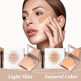 AmiCera Concealer Makeup BB Cream, Clay Cc Undereye Corrector, Colour Corrector makeup-Texture Concealer Full Coverage for Dark Circles, Waterproof Long Lasting Redness Corrector, Light Skin