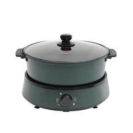 Electric Hot Pot, Electric Hot Pot with Induction Cooker Portable Non-Stick Electric Skillet, 4.2QT 4L with Lid Multifunction Split Electric Skillet Cooker for Families Parties Office