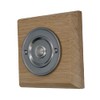 Modern Living Square Wireless Doorbell in Natural and Brushed Nickel