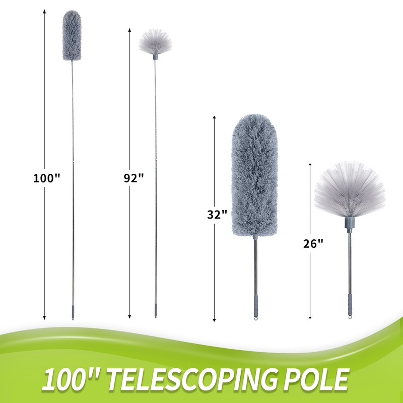 IVYROLL Cobweb Duster with Extension Pole, Spider Web Brush &