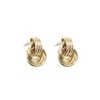 Chunky Knot Drop Dangle Earrings, Gold Statement Fashion Jewelry for