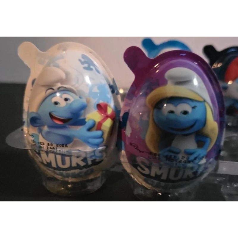 Kinder Lot Of 4 The Smurfs Chiko Surprise Holiday Toys