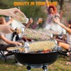 Rolling Grill Baskets,【2025Upgraded】 2Pcs Rolling BBQ Basket with Removable Wooden