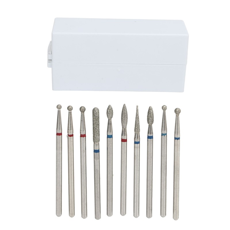 30 Holes Nail Drill Bits with Dustproof Organizer Stainless Steel