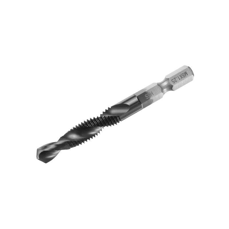 sourcing map Combination Drill and Tap Bit, Metric M8 x