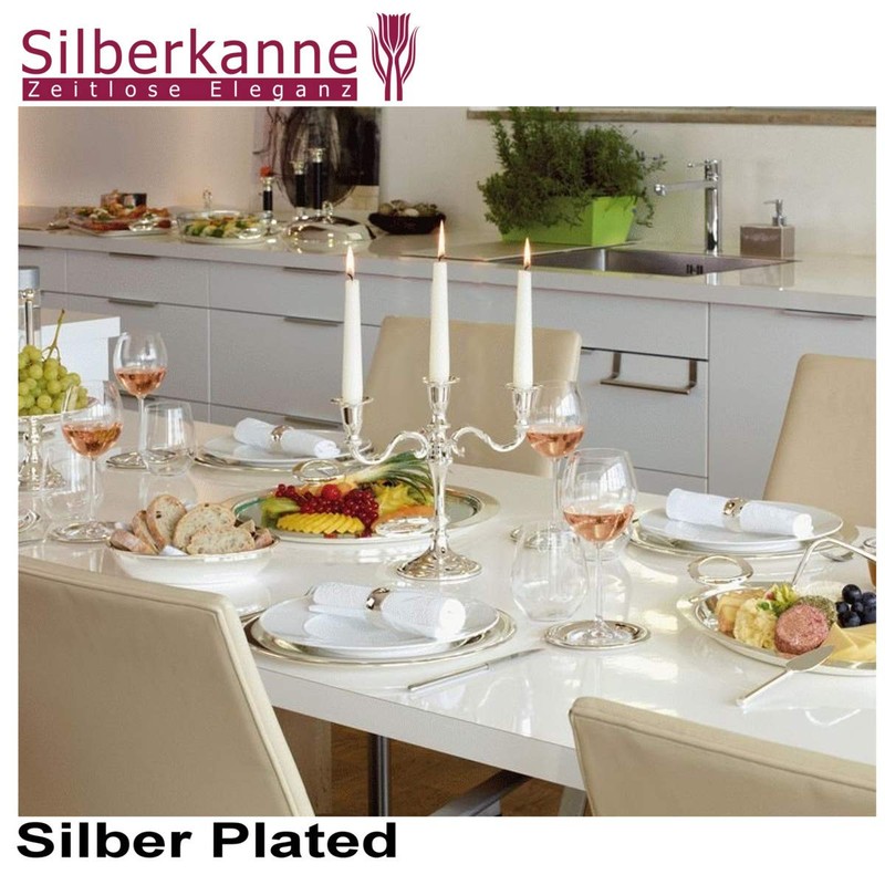 Candlestick 3–lichtig 21.5 CM Silver-Plated and high gloss polished