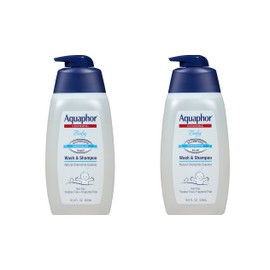 Aquaphor HqqQHj Baby Wash & Shampoo, 16.9 fl oz (2 Pack)