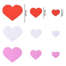 MIAHART MIAHART 300 Pcs Valentine's Day Heart Foam Stickers Self Adhesive Mixed Color Heart Shape Stickers for Valentine's Day Decoration Wedding Supplies and Art Craft (Style 1)