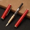 Jinhao 95 - Pluma estilográfica de metal, punta fina, rojo