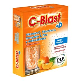 Blast Vitamina Complejo Zinc Polvo Sobres Naranja