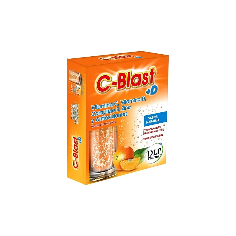 Blast Vitamina Complejo Zinc Polvo Sobres Naranja