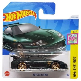 Hot Wheels Toyota Supra HW: The 90's 8/10 (232/250), HTB09 Green 2024 + Short Card Protector Frikimonkey