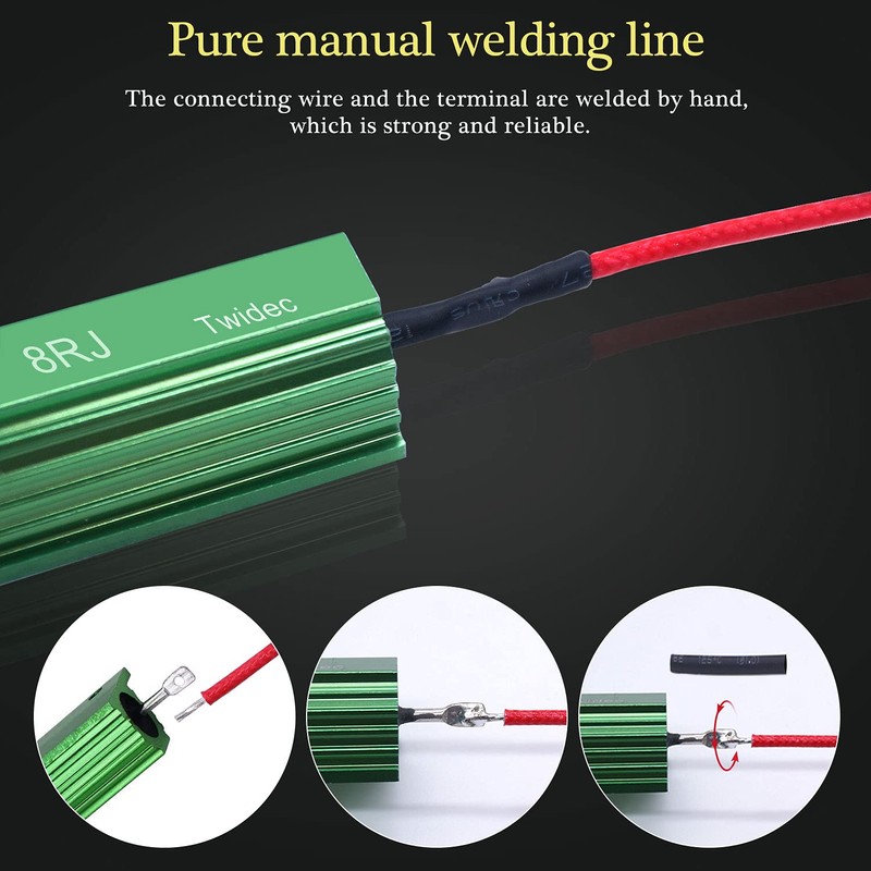 Twidec/4Pcs 50W 8Ohm LED Load Resistors For Fix LED Hyper