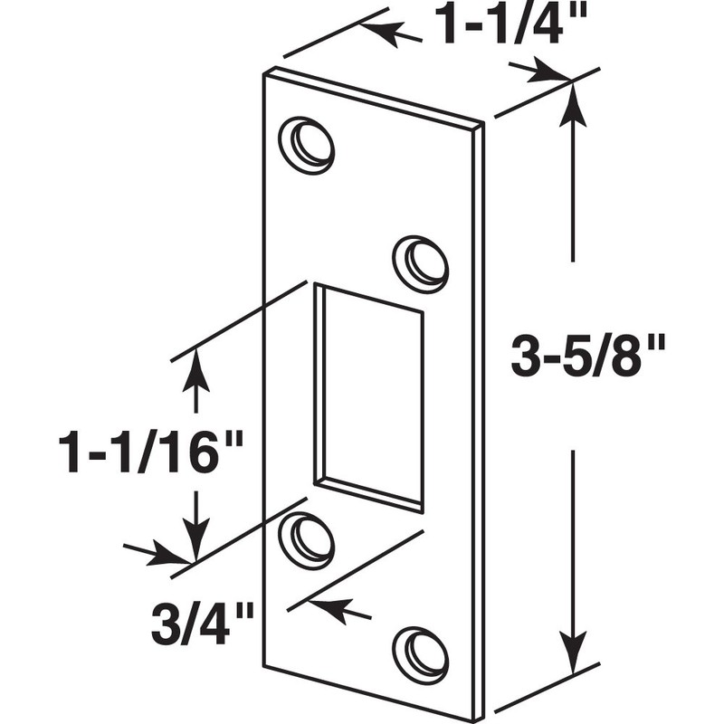 Prime-Line E 2285 Antique Brass Plated, High Security Deadbolt Strike