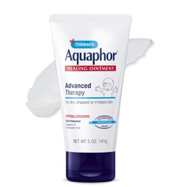 Aquaphor Pomada Infantil de Terapia Avanzada, Pomada de Protector de Piel al 41% de Petrolato para el Cuidado de Heridas Menores, Pieles y Labios Agrietados o Escamados, Tubo de 5 Oz