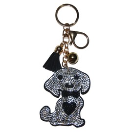 Popfizzy Rhinestone Dog Keychain for Women, Bling Backpack Keychain, Cute Lovers Gifts, Dog Mom Gifts