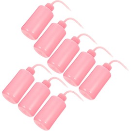 Botella de Limpiador para Pestañas 8 Piezas 250 Ml Botella Exprimible Antibacteriana para Limpieza Profesional de Cejas y Pestañas Boca Curva Rosa