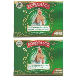 Borotalco Roberts: Set of 4 Scented Soaps, Vintage Edition (Lady Picture) * 3.5 Ounces (100g) Packages (Pack of 4) [ Italian Import ]