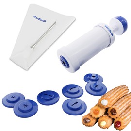 StarBlue Churrera Churro Maker and Filler Set with FREE Recipe Book - Easy Piping Nozzle Tool for Deep Fry Stuffed Churro