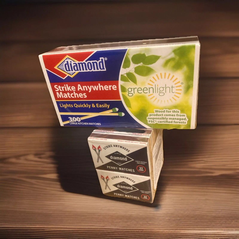 (2 boxes) Diamond Strike Anywhere (Penney Matches & Large Kitchen