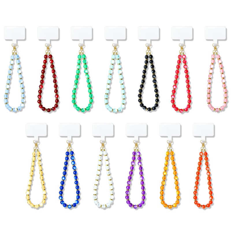Soeoy Handmade Natural Gemstone Stone Beaded Phone Wrist Strap, Cat
