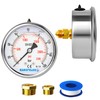 Hansfelds 0-160bar Pressure Gauge Liquid Filled 1/4'' BSP Back Mount