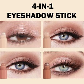 4 Colour Sombra de Ojos Stick Sets, Sombra De Ojos En Barra, impermeabilización Lápiz de Sombra de Ojos, Textura Suave de Larga Duración (B)