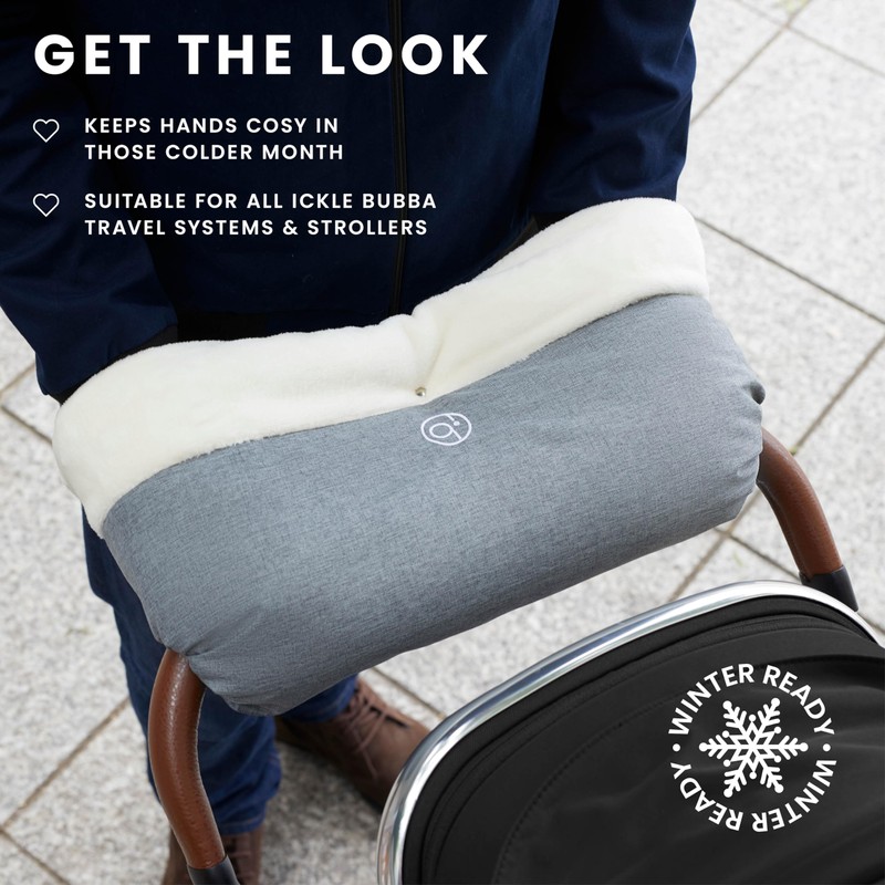 Ickle Bubba Universal Pram Hand Muff (Grey)