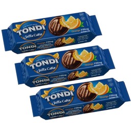 Tondi Variety Pack European Biscuits, Jaffa Cakes Oranhe Filling Pack of 3 137g/each