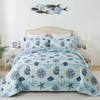 HoneiLife Coastal Quilt Sets King - 3 Pieces Nautical Quilt