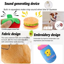 Dog Rope Toys Squeaky Dog Toys,Chew Toys Cute Plush Toys Pet Toys for Small Medium Dogs 12Pcs,Puppy Birthday Gifts.Teething Training Non-Toxic and Safe,Relieve Boredom and Stress