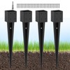 TAYORY 4 Pcs 4"x4" Fence Post Anchor Ground Spike 32"(Actual: