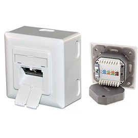 Wall-Mounted CAT6e Network Socket Class E 10/100/1000 Mbit/s, Cat6/Cat7/CAT6 A Data Outlet 2xRJ45