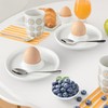 Zhenghebuy Set of 6 Egg Cups Funny Egg Cups Stackable