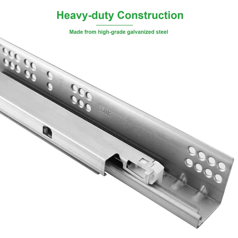 6 Pair 14 Inch Undermount Soft Close Drawer Slides,Bottom Mount
