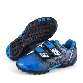 MiFeloo Kids TF Soccer Cleats Indoor Toddler Turf Soccer Shoes Little Boys Girls Blue/Black 7.5(M) US