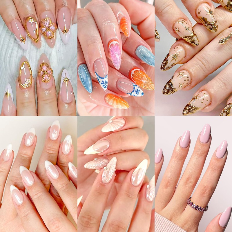 6 paquetes (144 unidades) | Uñas postizas reutilizables | Uñas