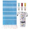 BAY LAUREL Turkish Beach Towel with Travel Bag 39 x