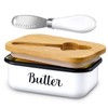 LANDNEOO Butter Dish with Lid and Butter Curler Knife -