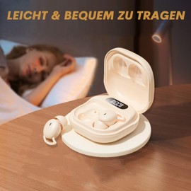Kopfhörer zum Schlafen kabllos Bluetooth Wireless Mini Sleep Earbuds Headphones Schlafkopfhörer in-Ear unsichtbar klein Bluetooth Ohrhörer drahtlos schnurlos Kopfhoerer für kleine Ohren Seitenschläfer