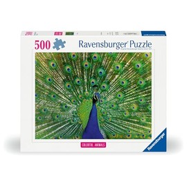 Ravensburger 12001332 Colourful Animals Peacock Puzzle 500 Pieces for Adults and Children from 12 Years