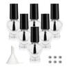 Agidea 6 botellas vacías de esmalte de uñas de 5